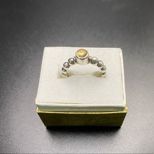 Vintage 925 Sterling Silver Genuine Authentic Citrine Precious Stone Ring